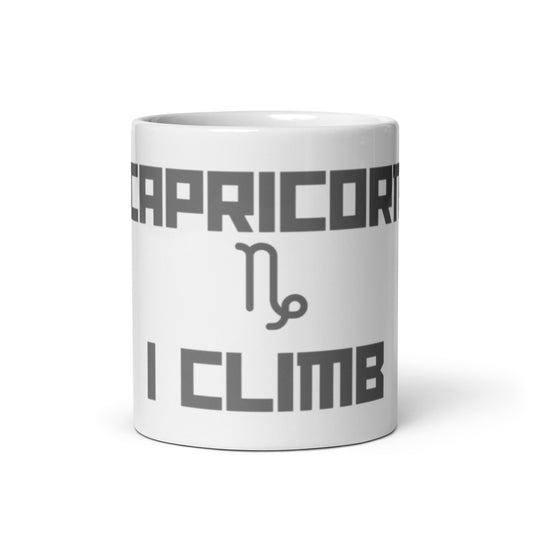 CAPRICORN I CLIMB White glossy mug