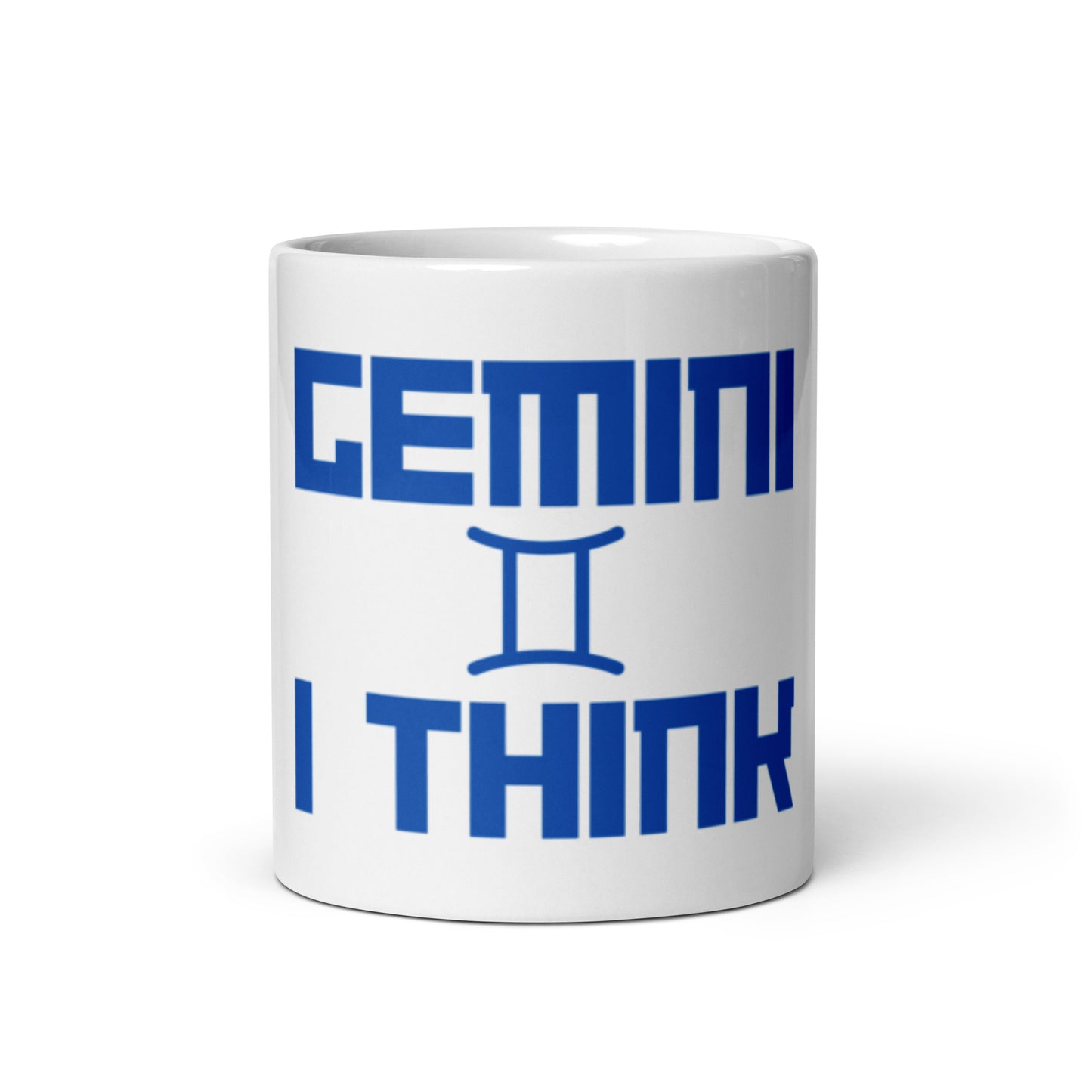 GEMINI I THINK White glossy mug