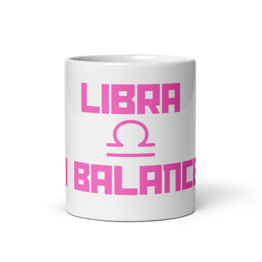 LIBRA I BALANCE White glossy mug